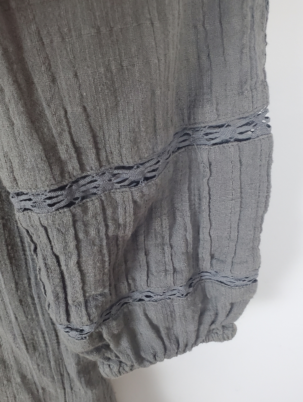 Sundance Grey Button-Front Tunic Dress Size Medium - Picture 11 of 15